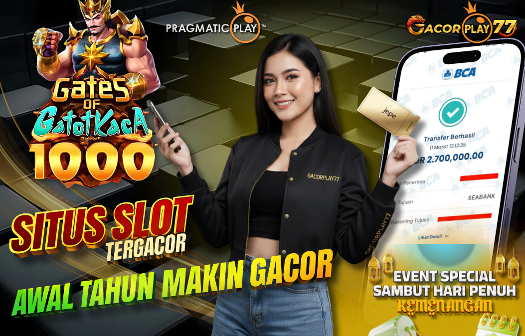 Selamat kepada user id : Bam***g Wede Rp 2.700.000 di Game GATES OF GATOTKACA 1000 PRAGMATIC PLAY Cair Gk Sampe 1 Menit! Menang Mudah di Gacorplay77